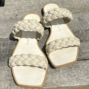 Dolce Vita White Braided Sandals